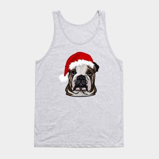 Santa Bulldog Tank Top